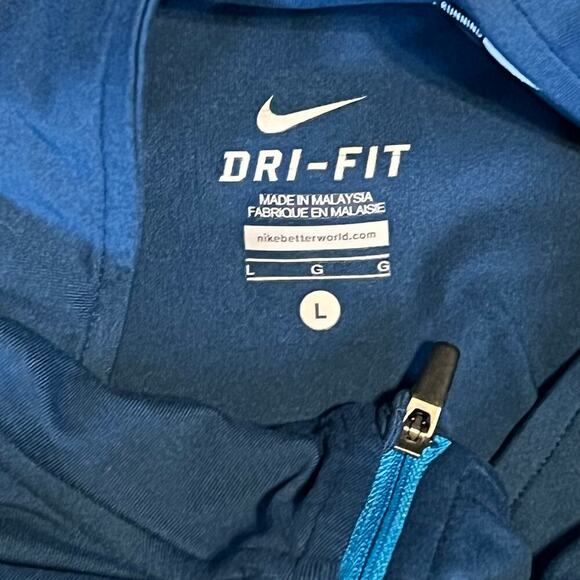 Nike Running Men's Element Long Sleeve 1/4 Zip. Thumbholes. Dark Teal. Size Lg - Picture 3 of 8